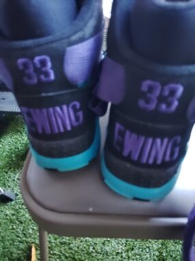 Ewing Athletics Men's High-Top Athletic Shoes in Black & Purple